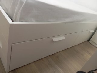 Cama Brimnes 140x200cm con 4 cajones