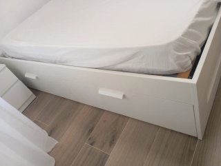 Cama Brimnes 140x200cm con 4 cajones