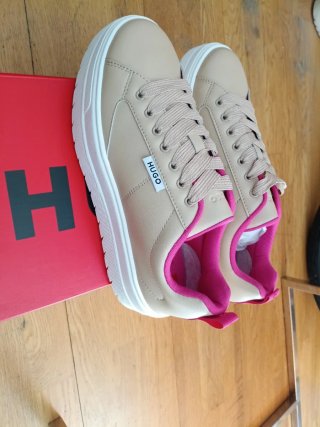 Zapatillas Hugo Boss Mujer Talla 42 Beige/Rosa