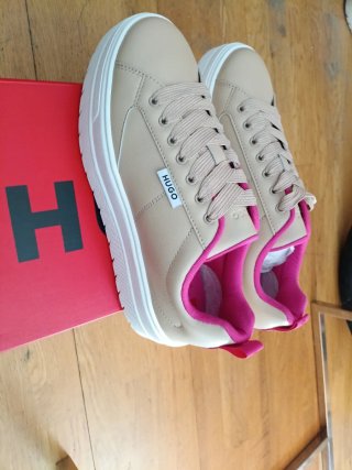Zapatillas Hugo Boss Mujer Talla 42 Beige/Rosa
