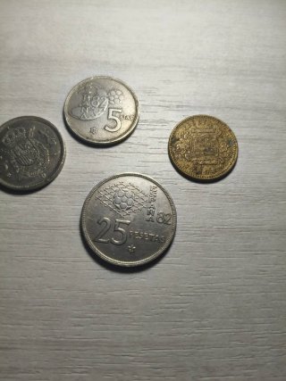 Set Monete antiche spagnole Pesetas vari anni