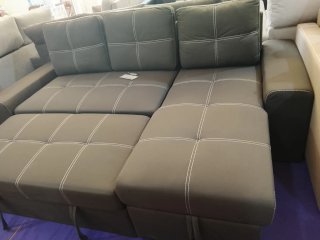 Sofá Cama Flex Negro/Gris