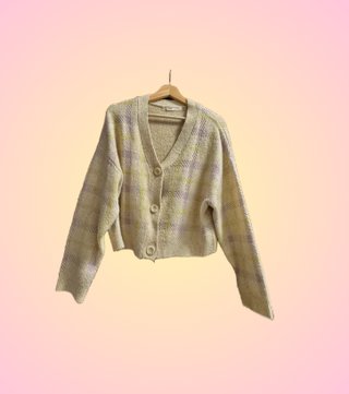 Cárdigan Pull&Bear beige cuadros