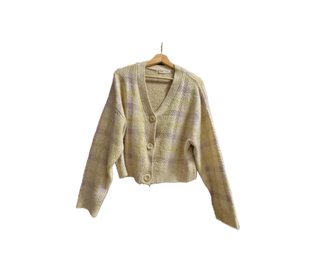 Cárdigan Pull&Bear beige cuadros