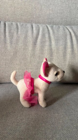 Peluche Perrita Chichi LOVE con bebé y transportín
