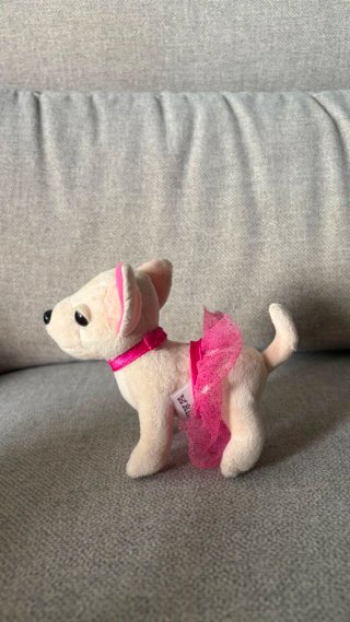 Peluche Perrita Chichi LOVE con bebé y transportín