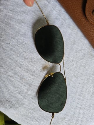 Gafas de Sol Ray-Ban Aviator Doradas Verdes