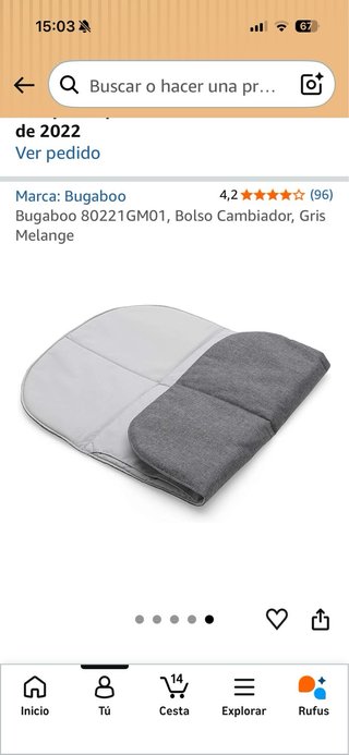 Bolso Bugaboo con cambiador