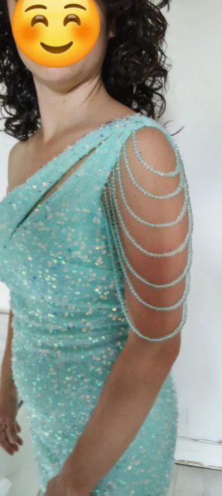 Vestido largo fiesta lentejuelas