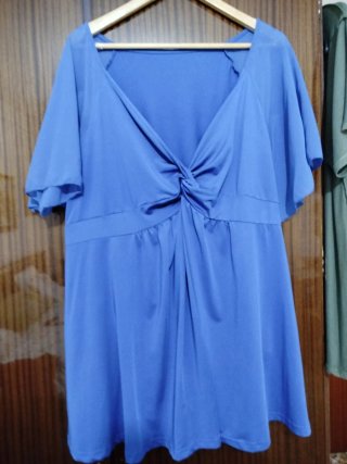 Blusa Mujer Talla Grande Azul XXXL