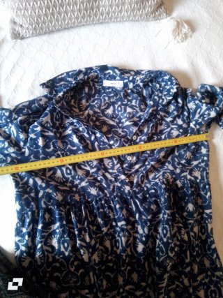 Vestido largo estampado floral azul