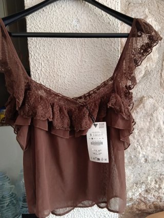 Top Zara volantes talla s