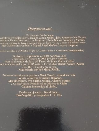 CD Nacho Vegas - Desaparezca aquí