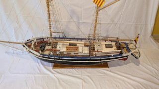 Maqueta barco Quetx Ciutat de Badalona