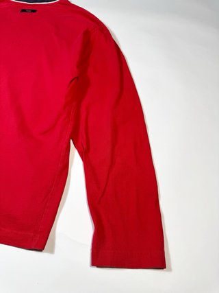 Camiseta Tommy Jeans Roja Manga Larga