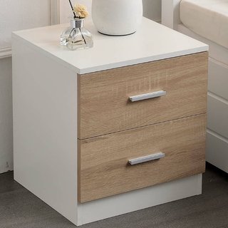 Mesita de noche Mueble Cajonera 2 Cajones Diseño m