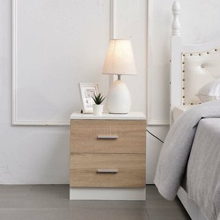 Mesita de noche Mueble Cajonera 2 Cajones Diseño m