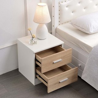 Mesita de noche Mueble Cajonera 2 Cajones Diseño m