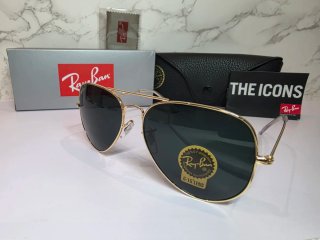 Gafas de Sol Ray-Ban Aviator Doradas Lente Negra