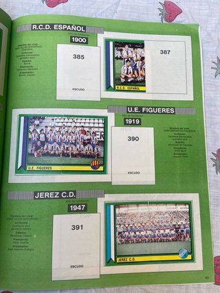 Álbum Fútbol 90 Panini