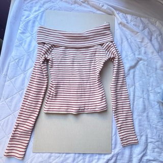Top Hombros Descubiertos Rayas Primark Talla XS