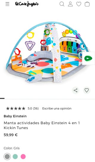 Manta actividades Baby Einstein.