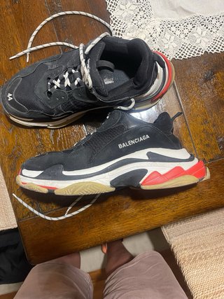 Balenciaga Triple S originales Negras y Rojas