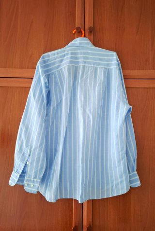 Camisa de rayas Liza azul y blanco