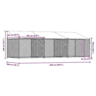 Perrera jaula grande 6x2x2m perros nueva