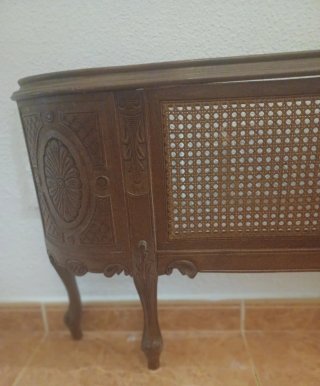 Piecero madera rejilla decorativo