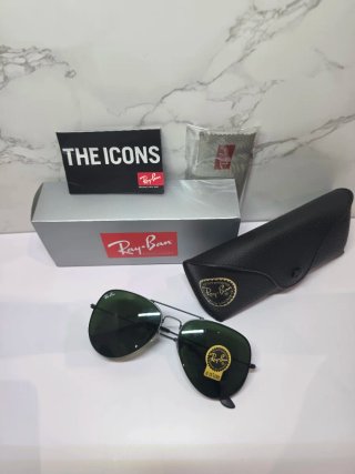 Gafas Ray-Ban Aviator Negro Lente Verde
