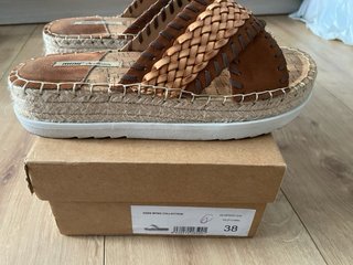 Sandalias MTNG Talla 38 Cuña Yute