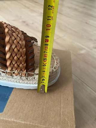 Sandalias MTNG Talla 38 Cuña Yute