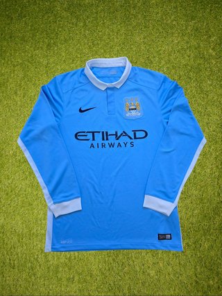Camiseta Manchester City 2015/16 Nike Manga Larga