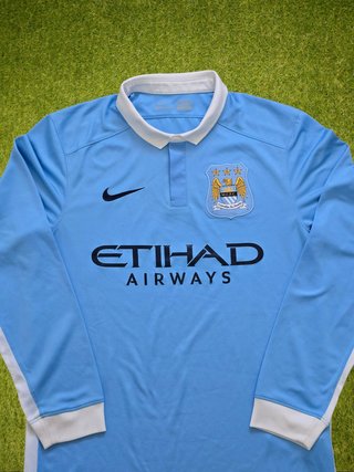 Camiseta Manchester City 2015/16 Nike Manga Larga