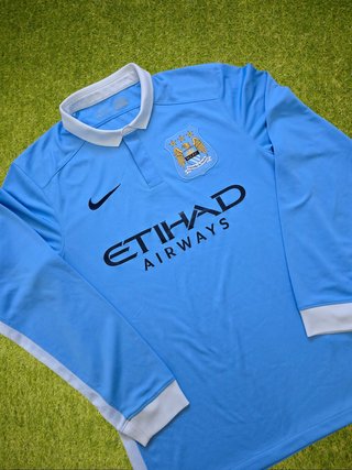 Camiseta Manchester City 2015/16 Nike Manga Larga