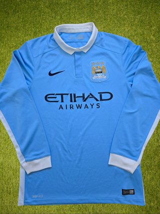 Camiseta Manchester City 2015/16 Nike Manga Larga