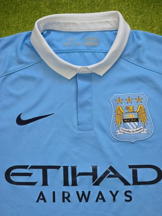 Camiseta Manchester City 2015/16 Nike Manga Larga