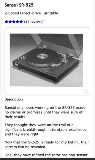 Tocadiscos Sansui SR-525
