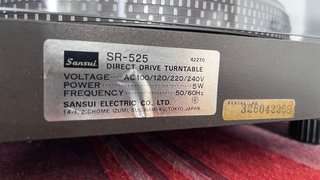Tocadiscos Sansui SR-525