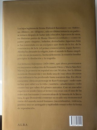 Los hermanos Karamázov Dostoievski Alba editorial
