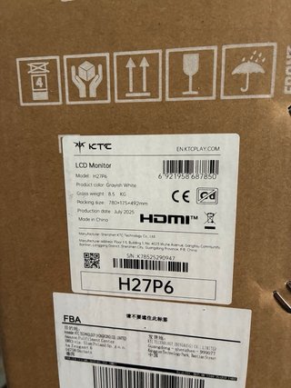 Monitor KTC H27P6 27 4K 160Hz + Xiaomi light bar