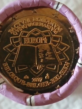 Moneda 2€ Bélgica Tratado de Roma 2007