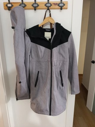 Chaqueta Porteo 2 en 1 Bonprix Gris y Negra