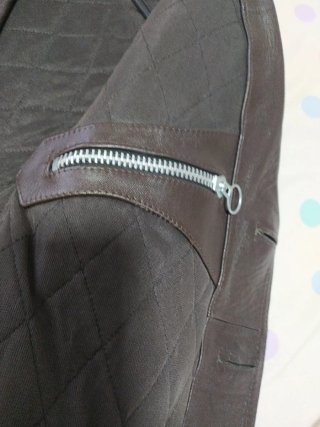 Chaqueta de cuero vintage marrón