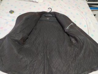 Chaqueta de cuero vintage marrón
