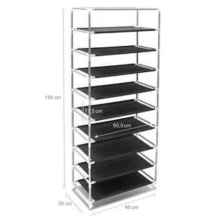 Scarpiera Salvaspazio 10 Ripiani 36 Paia Scaffale