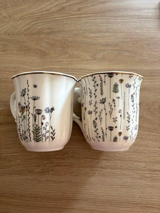 Coppia Tazze Boltze Home Floreale