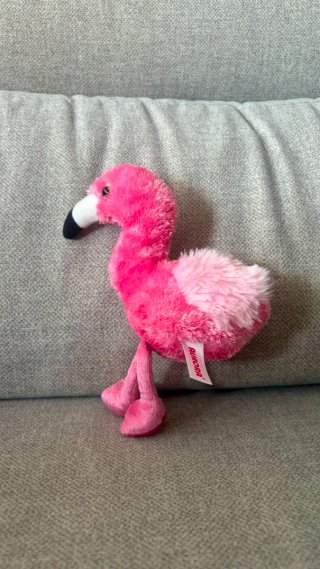 Peluche Flamenco Rosa con Transportín