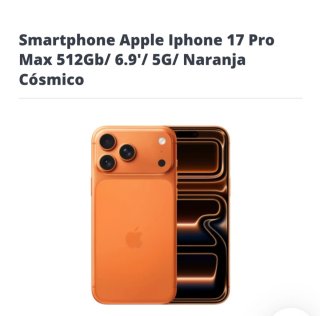 iPhone 17 Pro Max 512GB Naranja Cósmico